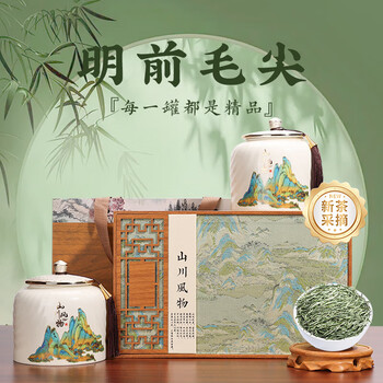 Chengxi lake green tea xinyang maojian tea 250g new tea mingqian young buds spring tea gift box new year's day gifts for elders