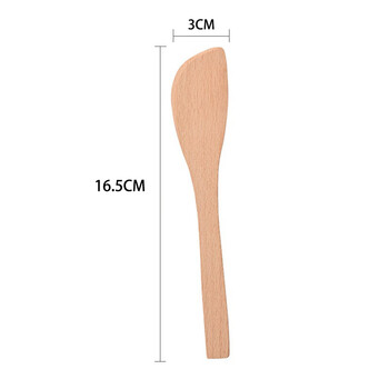 Qinkai wooden dumpling maker, filling spoon, chaotic spoon for making dumplings, wonton filling shovel, filling spoon, kitchen gadget wholesale, beech wood dumpling knife (16.5*3)