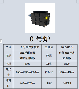 Smoke-free environmentally friendly garbage incinerator plastic industrial rubber medical animal cable tire life no. 0 high-efficiency thickened incinerator