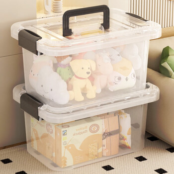 Cetomo transparent storage box extra large storage box with handle external volume 27l 41*28.5*23cm 1 pack
