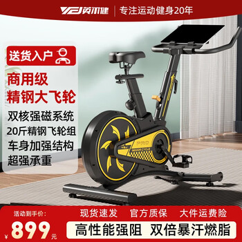 Yingerjian spinning bicycle home silent indoor sports small bicycle gym special weight loss fitness equipment 10kg flywheel set-magnetic silent-smart app
