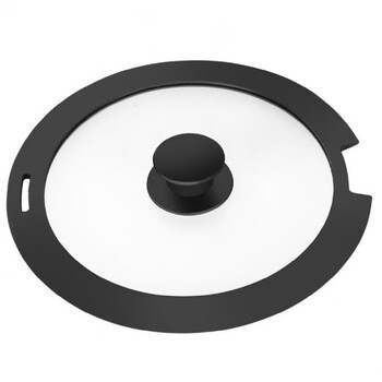 Ye yu removable silicone pot lid non-stick universal wok soup pot frying pan glass lid black silicone lid 16cm notch