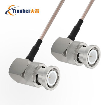 Tianbei bnc male elbow to bnc male elbow rf cable 50 euro q9 adapter cable high frequency rg316 rf adapter cable (0-3g) 0.3m tb-bnc-ww-1
