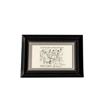 Beyzk customized model room dining table sideboard water bar wine cabinet decoration wine personality european simple background wall hanging painting 02 styles 40*30cm custom size picture frame single