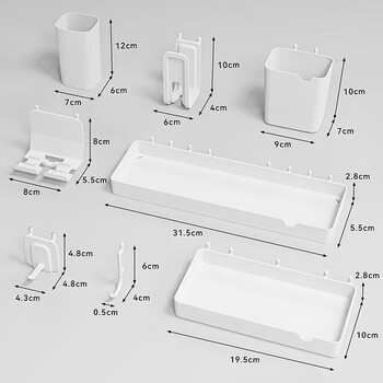 16mm hole board accessories hook e-sports wall hanging basket storage rack storage diy round hole universal magnetic storage short board long board two packs