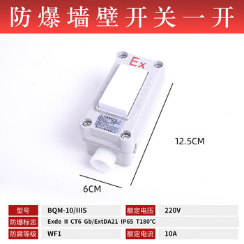 Songda explosion-proof wall switch bqm dual control 10a surface mounted 86 type dustproof and waterproof lighting single open dual control