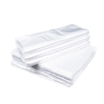 Transparent garbage bags wholesale flat mouth guest room hotel bed and breakfast small white disposable hotel special thickened commercial 10,000 white 45*45 ultra-thin style (single 2g)
