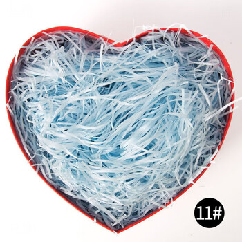 Raffia filling internet celebrity gift box souvenir cushioning filling for boyfriend and girlfriend wedding candy bedding manufacturer wholesale sky blue 500g super cost-effective