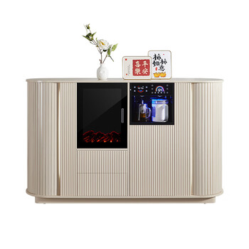George oaks high-end solid wood tea bar machine 2025 new home dining side cabinet cabinet integrated cabinet with disinfection refrigerator refrigeration and preservation business office use fully automatic all-in-one machine three cabinets ireland with disinfection hot and cold type
