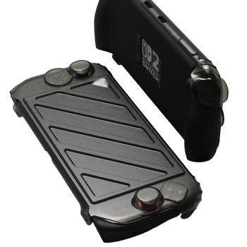 Skull & co.switch2 protective case precise mold opening stands upright without a stand improves hand feel standgrip2 ultimate black protective case + smoked black cover set