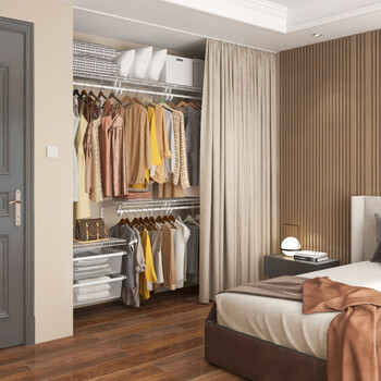 Platinum whole house customized open metal cloakroom walk-in wall wardrobe wall hanging storage hangers formaldehyde-free customized no. 5 specific price subject to actual