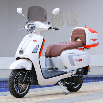 Jiapeng jialing industrial bugatti 125cc scooter fuel national iv efi retro men's and women's complete vehicle can be registered bugatti retro white (comes with windshield + trunk)