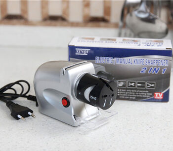 Jie yu mao tv electric knife sharpener swiftysharp home plug-in knife sharpener fully automatic quick kitchen tv electric knife sharpener swiftysharp home