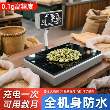 Extreme new waterproof kitchen scale electronic scale small accurate 0.1g gram weight household food scale gram scale non-returnable square tempered glass-5kg/0.1g fully waterproof