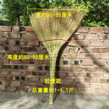 Golden silk seedling sorghum seedling broom, new widened and thickened broom, purely handmade, household old-fashioned broom, 2 lightweight suture models