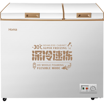 Homa 218l refrigerated ultra-low temperature -30 deep-freezing quick-freezing freezer dual-temperature top-opening commercial high-density foam super energy-saving standard 1l