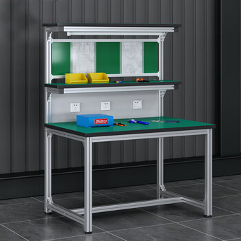 Kegan diy aluminum alloy anti-static workbench aluminum profile operating table computer table workshop factory assembly line assembly table repair table can be customized including accessories 1000*800*1600