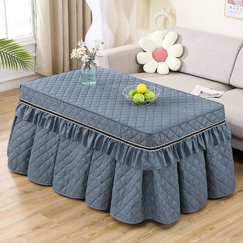 Vinoa electric stove cover rectangular fire table cover electric oven table heating table cover winter thickened fire quilt large skirt gray washed cotton plain cloth 110*60*height 60 cm fire cover