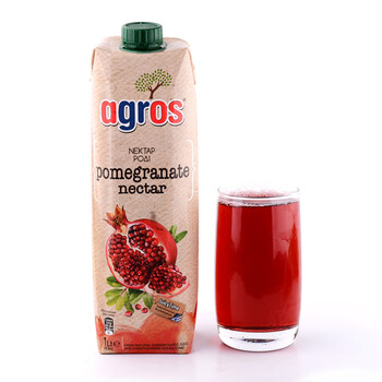Greek imported agros fruit juice drink family pack pomegranate 1l