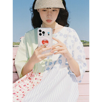 Tagi.thumping happy 3d magnetic ring phone case apple anti-fall phone case (mobile phone case + magnetic stand) suitable for iphone16promax new year gift-berry hantian