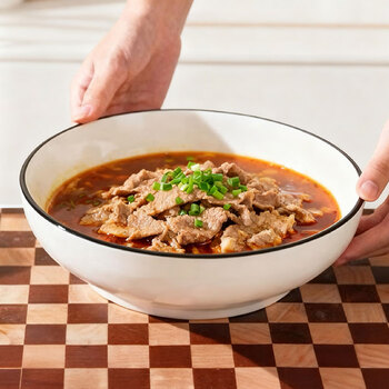 Jiwu forest soup bowl ceramic bowl pickled fish bowl household large soup basin soup bowl boiled fish slices maoxuewang bowl 9 inches