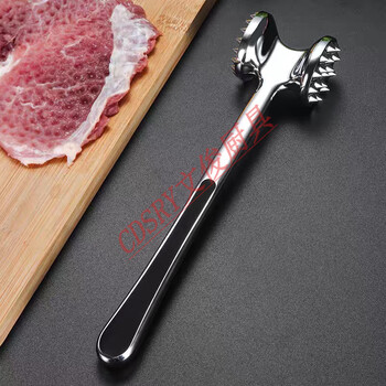 Clcey meat hammer household double-sided meat hammer stainless steel steak hammer loose meat hammer meat tenderizer hammer kitchen special tool double-sided meat hammer 304 stainless steel food