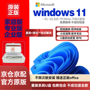 Win11 system genuine professional version windows11 reinstall system u disk professional version activation code upgrade to professional version win11 professional version u disk version + key