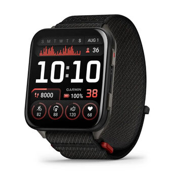 Garmin garmin venu x1 smart sports watch, body sleep heart rate monitoring, fitness training function, map navigation mode, a must-have for athletes and explorers, black with slate titanium bottom cover and nylon strap