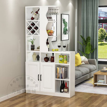 Wen yijia entrance partition entrance hall cabinet living room modern simple multi-functional small apartment wine cabinet creative decoration warm white european door assembly bracket structure
