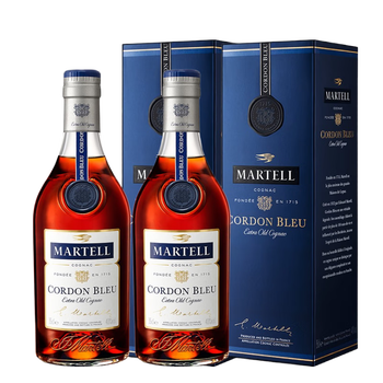 Martell cordon bleu xo cognac wine 350ml*2 pairs
