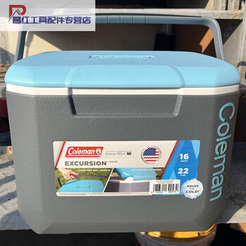 American coleman 15l 28l outdoor multi-functional portable car insulated box storage box refrigerated box gray vertical mark 15 liters
