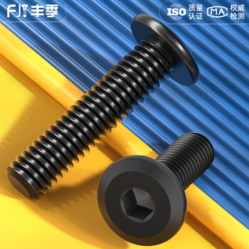 Fengji black 304 stainless steel flat head beveled hexagonal screws bevel flat round head furniture bolts plywood nails m3*8-50 pcs