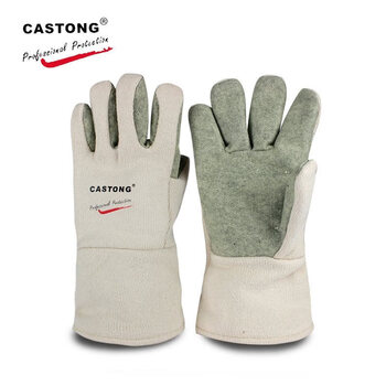 High temperature resistant safety gloves 500 degree single layer heat resistant gloves washable caston heat resistant gloves 400 degrees celsius 340mmgeii15-34