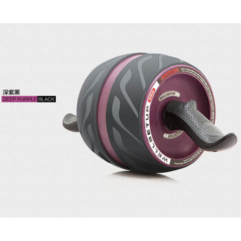 Abdominal wheel rebound abdominal muscle wheel giant wheel silent women's belly reduction home fitness wheel men's abdominal muscle training black purple