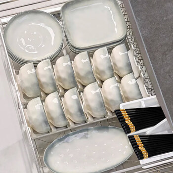 Persson high-end dishware set for home use 2025 new simple bowls and dishes for housewarming ceramic underglaze color tableware set 38-piece set for 8 people-gift box recommended by the store manager