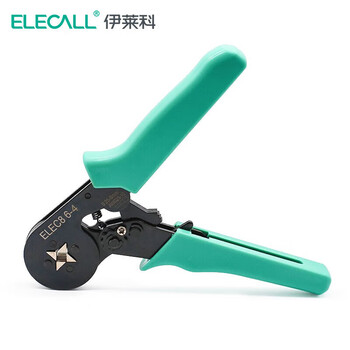 Elecall crimping pliers (crimped quadrilateral) mini elec8 6-4 ratchet type tubular terminal pliers for household and industrial use