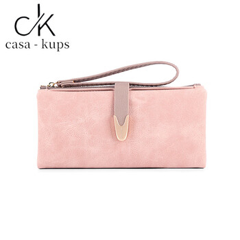 Casa-kupsck wallet women's long 2025 chinese valentine's day zipper simple fashion women's two-fold girly heart multifunctional clutch pink