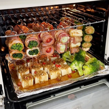 Baichao bbq signature stainless steel 304 hook signature mutton skewers air fryer with hook oven thickening 20 pieces hook length 12cm stainless steel material