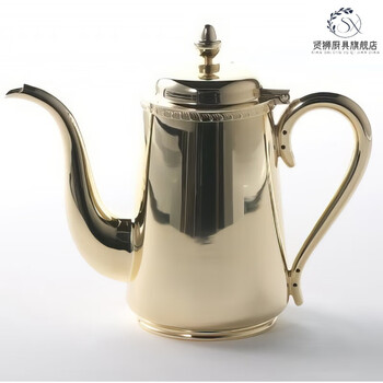 Short cloud japan imported gold-plated yukiwa coffee pot modified rattan chrysanthemum style classic japanese hand-brewed coffee pot (jubuchi) gold for 7 people