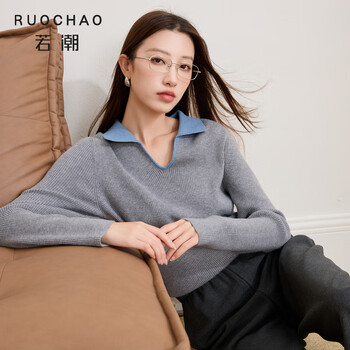 Three-color large size women's clothing 2025 winter new polo collar ribbed sweater bottoming slim long-sleeved fat mm