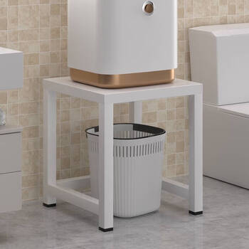 Fantasy bathroom storage rack bathroom moisture-proof base small washing machine stand raised sweeping robot storage rack white 1-layer length 45cm width 45cm height 45cm