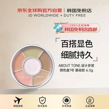 About tone. korean direct mail multi-functional six-color concealer highlighter isolation shadow repair palette 6.5g as a gift for men and women