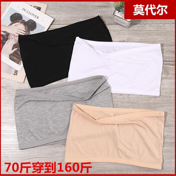 Tube top women's large size inner wear summer thin modal versatile base for fat mm anti-exposure strapless one piece 1 piece black l 100-130 catties