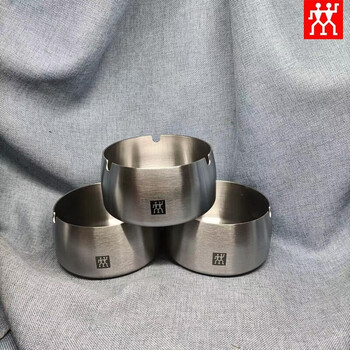Zwilling german home living room ktv windproof ashtray stainless steel ashtray ins anti-fall internet cafe hotel windproof ashtray two