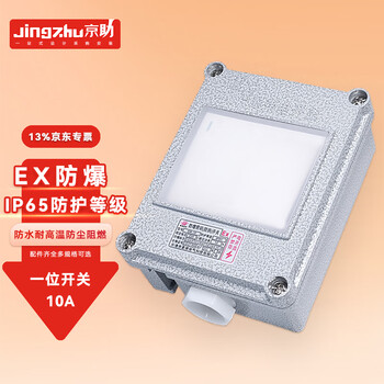 Jingzhu ex logo explosion-proof wall switch 220v metal switch exposed and concealed 86 type 10a industrial waterproof and dustproof indoor and outdoor jingcang sufa one-open single control