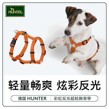Hunter german imported small rainbow harness i-shaped harness puppy harness dog walking leash for small and medium-sized dogs teddy mailang orange m belly 32-44cm