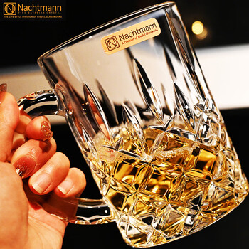 Nachtmann germany imported crystal glass with handle beer cup large capacity draft beer cup black beer cup water cup beer cup 600ml*1 original imported