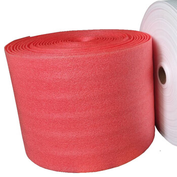 Express foam roll epe red pearl cotton foam board inner support packaging film environmentally friendly material packaging filler anti-static anti-collision cotton (red) 300 meters long x 1 mm thick 50 cm wide for other specifications, contact customer service