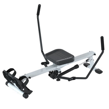 Sean lee super fat-burning simulation sculls hydraulic silent rowing machine home fitness equipment rowing machine silver large load-bearing 12 levels of resistance