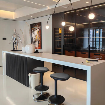 Youya flush style sideboard bar counter home island table dining table integrated open island partition separate bar customization 1.5 meter flush style island table + track socket with grille